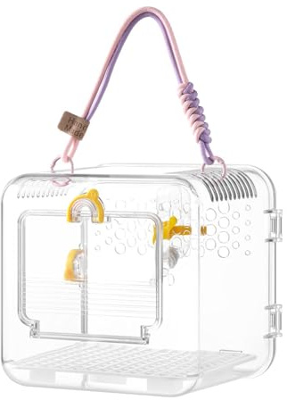 Milageto Trasportino per Uccelli da Viaggio, con Maniglia, Piccolo e Portatile, per Gabbia per pappagalli e criceti, per calopsitte,