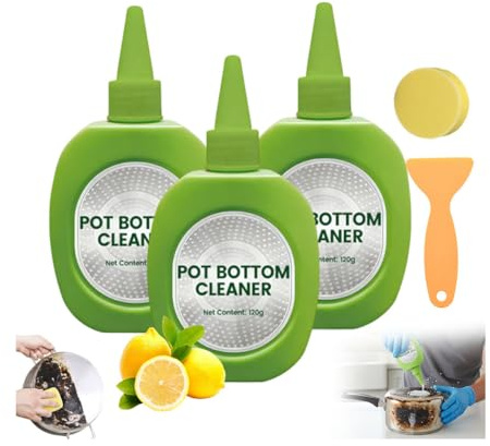 Detergente per pentole e padelle, potente gel detergente per il fondo delle pentole (3PCS)