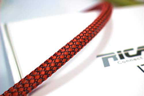 Ricable Custom RB08/10 - Rosso/Nero 10 mt - Guaina Calza x Cavo 4-10 mm