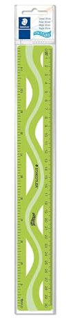 STAEDTLER 562 30UF-S Lineal (weich, ultra-flexibel und bruchfest) 30 cm Länge, sortierte Farben (transparent, grün, blau, violett)