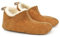Naturasan Lammfell-Hausschuh für Damen und Herren, warm gefütterte Hüttenschuhe/Mokassin mit weicher Ledersohle, superleicht und bequem, Sondermodell HS-07 (39 EU, Cognac/White)