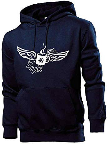 Generisch Shirt84.de Tasse à vin chaud avec ailes d'ange pour homme - Bleu - Large