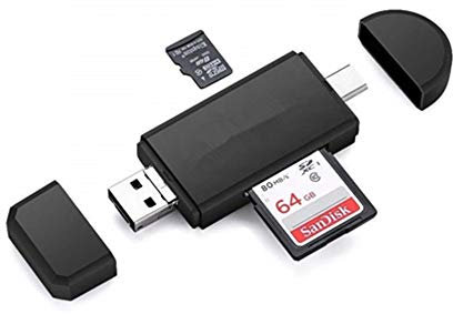 ISMMIK USB Type C Micro USB SD Card Reader USB 2.0 Adapter Memory Card Reader for SDXC,SDHC,SD,, Micro SDXC,Micro SD, Micro SDHC Card for Samsung, Android Smartphone, Macbook and PC Laptop