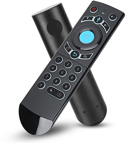 Air Mouse Fjärrkontroll, för Android TV Box Smart TV-projektor, USB Trådlös Bakgrundsbelysning Fly Mouse, Röstkontrolltangentbord med Gyroscope Motion Sensing