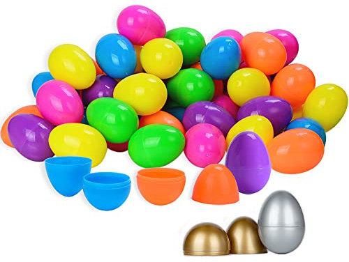 Taspire 50x Ostereier zum Befüllen Plastik, Eier zum Befüllen