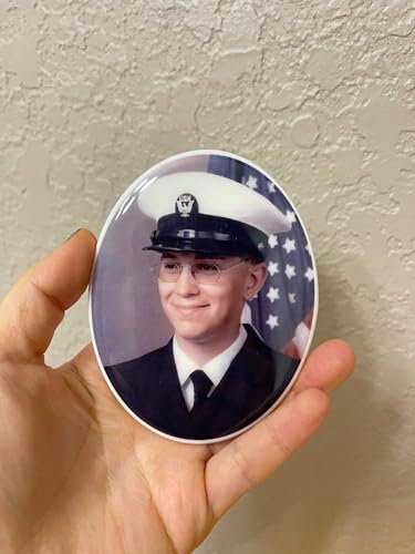 Bethel 3 Oval Ceramic Portrait Custom Memorial Photo Tile for Tombstone Personalized Porcelain Picture Waterproof for Grave Decorations Picture for headstones Custom Photo Memorial Plaque