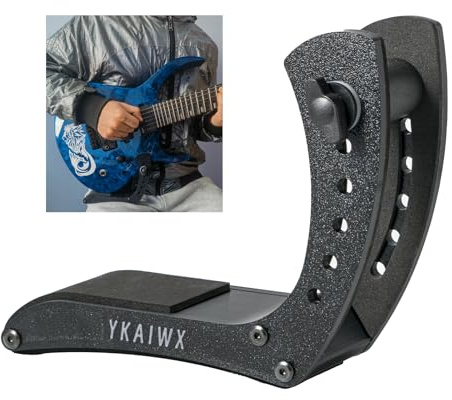 YKAIWX Ergonomic Electric Guitar Holder Footstool Leg Stand Guitar Foot Stool Electric Guitar Support Leg Stand Guitar Lifter (Black)