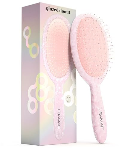 FRAMAR Wet Hair Brush Detangler – Iridescent Brush for Curly & Tangle-Free Detangle Hair Brush For Curly Hair