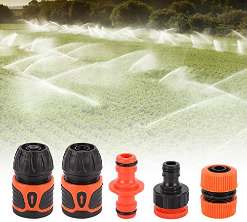 Conector de Manguera de 5 Uds, Accesorios de Conexión Rápida para Tubería de Agua de Jardín, Adaptador de Enchufe Rápido 1/2, Conectores de Piezas