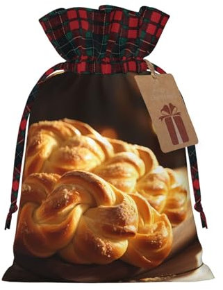 Sacchetti di Natale con coulisse per impasti fritti, sacchetti regalo di Natale, sacchetti per caramelle di Natale, sacchetti per dolcetti, sacchetti per bomboniere, M