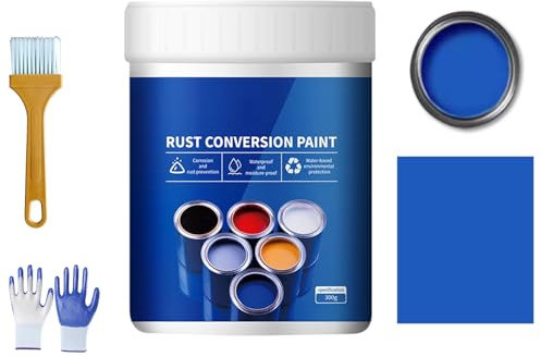 Weatherproof Rust Converter Paint for Metal, 300g/500g Rust Converter and Metal Primer (blue,300g)