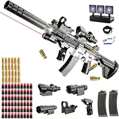 Leksakspistol vuxna, skum mjuk kulpistol leksak, mjuk kulpistol M416, skumpistol, manuell omladdning, mjuk bullet leksak pistol för vuxna presenter