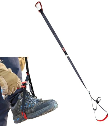 Foot Loop Ascender Sling - Adjustable Rope Climbing Aid Strap, Heavy Duty Webbing Construction, Anti Slip Foot Support Design, Durable Mountaineering Gear for Vertical Rope Ascent, Tree Work, Rescue