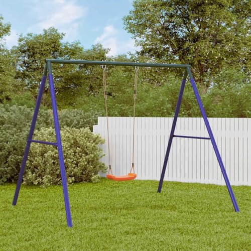 Schaukel-Set mit Schaukelsitz aus lackiertem Stahl, 156x185x185 cm, für Kleinkinder und Kinder, belastbar bis 50 kg, Outdoor Gartenspielgerät mit verstellbarem Sitz, ideal für Garten