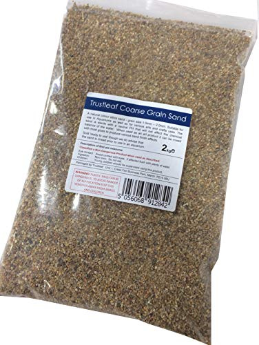 Trustleaf Sabbia di silice naturale, 2 kg, grana grossa, 1 mm-2 mm, per arti e mestieri - acquari