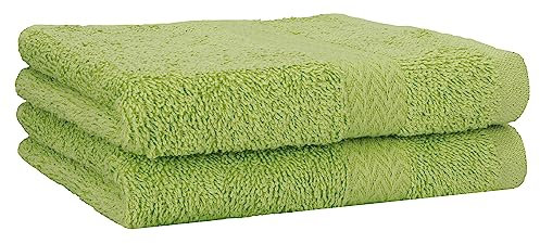 Betz 2-TLG. Handtuch-Set Premium 100% Baumwolle 2 Handtücher 50x100 cm Farbe avocadogrün