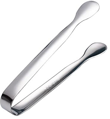 FIYSON Juego de 6 pinzas para hielo de acero inoxidable, mini alicates de azúcar, pinzas para servir de acero inoxidable para ensaladas, para caramelos, bares, pinzas de cocina para boda, bar, bufé,