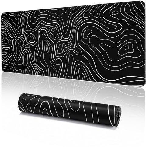 YUWLDD Large Gaming Mouse Pad (31.5 x 11.8 x 0.12 Inch) - Washable Desk Pad With Anti-Slip Rubber Base for Office & Home