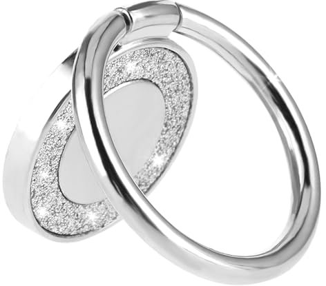 Sibba Soporte para Anillo de Teléfono Celular Metal Dedo Agarre Teléfono con Purpurina Agarre Redondo Aleación Rotación 360° Giro 180° Ajustable Compatible Tabletas y Estuches Teléfonos Inteligentes