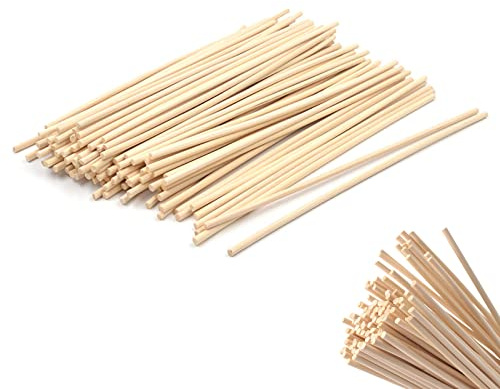 100 PCS Wicker Cane, Caning Material,Wicker Stakes,Diameter 3 m Braided Material, Natural Rattan Cane, Room Fragrance Sticks,Round Natural Rattan Reed for Basket Making and Weaving (L-30CM)