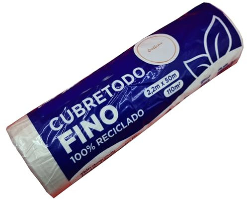 Plástico Cubretodo Transparente · Reutilizable Y Reciclable · Protector Para Pintar · Film Plástico Para Cubrir Muebles · Protección Antimanchas · Fácil De Cortar (2,2m x 50m · 10 Micras · 100m²)