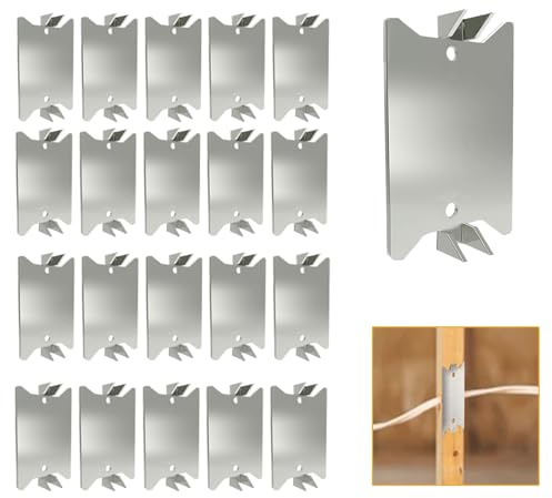 Nail Plates for Wood Studs, 1.5 x 2.5 Inch Sharp Pointed Prongs, Cable Wire Protector Plate, Anti-Nail Protection Plate Shield, Protecting Plumbing and Wiring, Iron Galvanized Material (2.5in-50pcs)