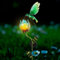 TERESA'S COLLECTIONS Solarlampen für Außen, Gartendeko für draußen Wetterfest,97CM, Solarleuchte Metall Gartenlampe, Kolibri-Blume für Terrasse,Figur Geschenke für Frauen/Mama (M)
