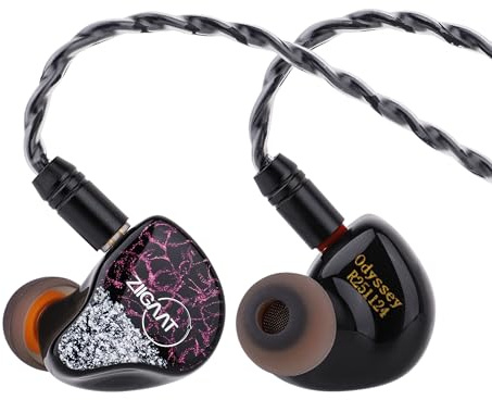 LINSOUL ZiiGaat Odyssey In-Ohr-Monitor, 1DD+3BA Hybrid IEM-Kopfhörer, kabelgebundene Gaming-Kopfhörer, professionelle klangisolierende In-Ear-Monitore mit abnehmbarem IEM-Kabel für Bass-Liebhaber