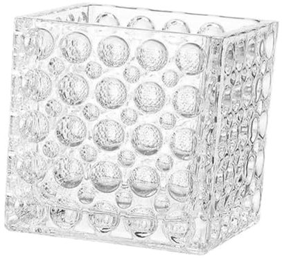 Alipis Vase Mit Blumendekor Wohndekor Quadratische Glasvase Hydroponischer Übertopf Perfekt Für Tafelaufsätze