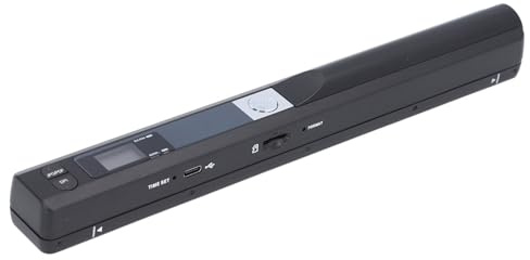 Bärbar Dokumentskanner, Compact A4 Color Photo Mobile Scanner, JPG PDF Format Selection, High Speed ​​USB 2.0, Upp Till 900 Dpi Handhållen Bildskanner för Företag, Kvitton, (Svart)