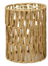 GOEDCH 3 piezas de pantalla de ratán bohemio: papel Material Boho ratán pantalla de lámpara, estilo decorativo de rata tan lámpara, lámpara de mesa de repuesto accesorio para bar, restaurante