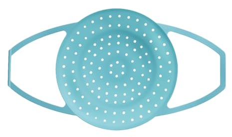 Utensile per cottura a vapore in silicone, pieghevole, inserto per uso alimentare, accessorio da cucina resistente al calore, design a vassoio multiuso con piedini resistenti per pentola a pressione