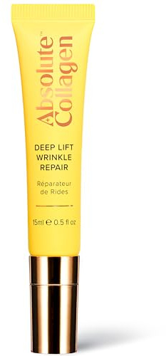 Absolute Collagen Deep Lift Wrinkle Repair Cream 15ml - Anti-Aging Peptide Treatment for Instant Wrinkle Blurring, Hydration & Firming - with Hyaluronic Acid - Suitable for Sensitive Skin