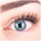 GLAMLENS Lenti a contatto colorate Blue azzurre mensili con porta lenti a contatto -blu naturali in silicone idrogel - 1 coppia (2 pezzi) - DIA 14.0 - senza correzione 0.00 diottrie lente a contatto