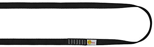 ALIENS Bandschlinge Open Sling (Bruchlast 22 kN/2200kg, 16 mm Breite) Verschiedene Längen in unterschiedlichen Farben, Farbe:150 cm schwarz