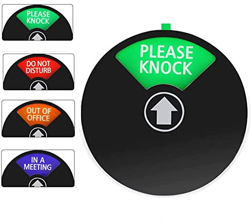 Wanfoou 15,7 cm konferensskyltar för kontor, sekretessskylt, stör inte skylt, stör inte kul, vid kubmöte, knacka på dörren(svart)