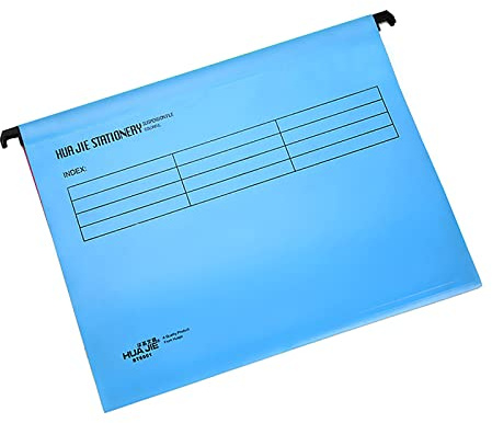 Paquete de 12 archivadores colgantes A4 con pestañas e inserciones de tarjetas para archivadores, carpetas colgantes de polipropileno A4 para almacenamiento, carpetas interiores (azul)