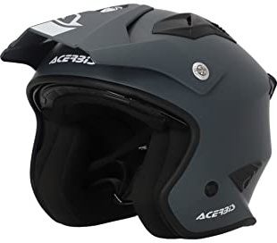 Acerbis Casco de Trial Jet Aria 22-06, Color Gris, Talla S