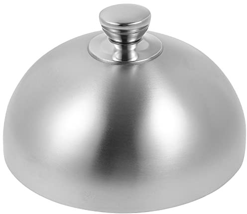 Healeved Edelstahl-Cloche-Dome-Käse-Schmelzkuppel-Lebensmittelabdeckung Dome-Plattenabdeckungen Steakabdeckung Zum Warmhalten Von Speisen Für Kuchen Vorspeisen Partys Restaurants 26 Cm