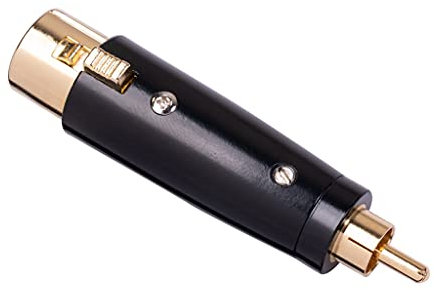 Glakyur XLR En RCA Adapter RCA En XLR Kvinna Adapter XLR En RCA Kvinna Adapter, för Stereomikrofon