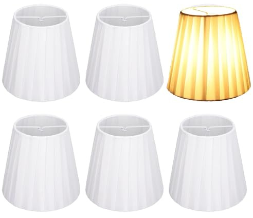 Juego De 6 Pantallas Pequeñas, Pantalla Lampara Mesa Pantallas Para Lámparas Moderna Pantalla Lampara Pie Pantallas Lamparas Pantalla De Barril De Tela Con Clip Para Lámpara