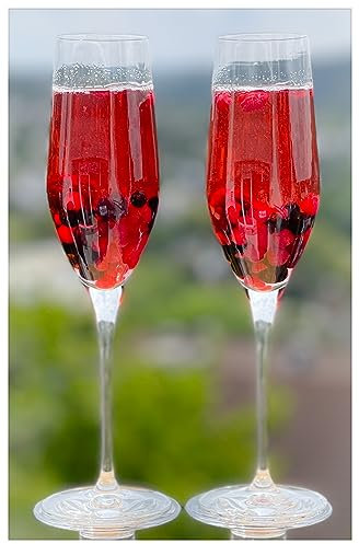 Topkapi Elite Lot de 6 verres à champagne Sternhausen - Verres à Prosecco - Verres à vin mousseux - Hauteur : 25 cm - Passe au lave-vaisselle - Verre cristal sans plomb