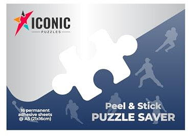 Iconic Puzzles - Kit para Colgar Puzzles Sin Hacer Agujeros en la Pared y Sin Marco. Rápido y fácil, Transparente, Talla única
