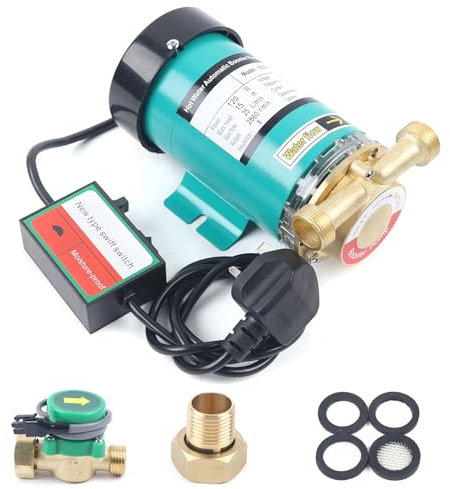 Levkitch Hot Water Booster Pump,Circulating Pumps Circulation Pump Electric 120W 25l/min Hot Cold Water Pressure Pump for Shower Domestic Garden