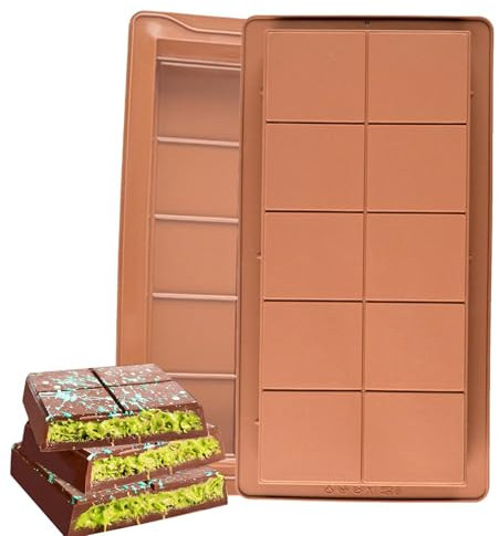 Tiefe Schokoladenform, 2 Stück, Silikon, tiefere Schokoladenform, Schokoladen-Silikonform, Eiswürfelformen für Anfänger, Schokoladenliebhaber