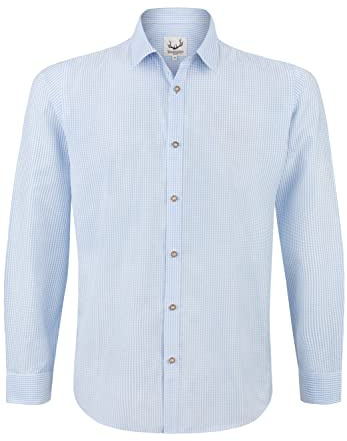 Stockerpoint Herren Trachtenhemd Ralf Hemd, Hellblau, M EU