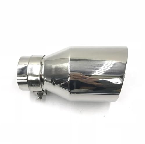 ZSGHJA Tuyau d'Échappement 1 Embout D'échappement Universel Acier Inoxydable 304 Chromé Voiture Entrée (63 Mm) Sortie (90 Mm) Tuyaux d'échappement Voiture(51 in 76MM Out)