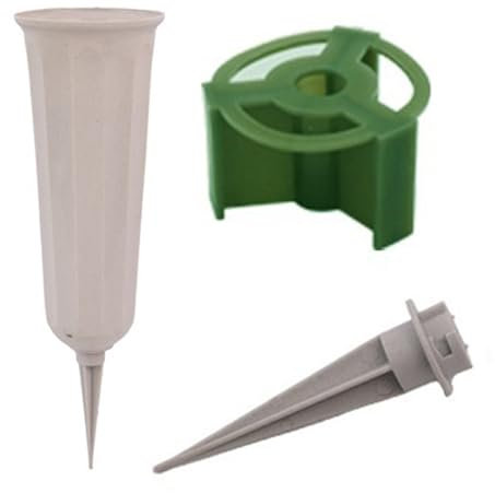 KASNLSAC Vase funéraire réutilisable cimetière en plastique solide avec pointes pour arrangements floraux, décoration durable, résistant aux intempéries, idéal pour le jour