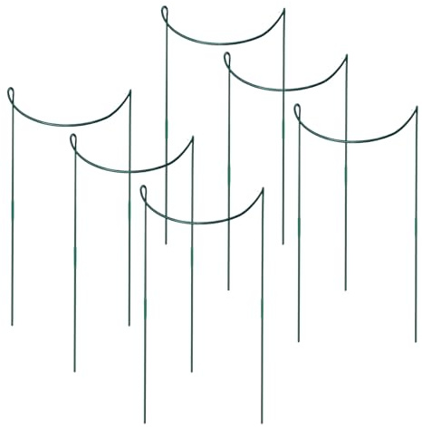 Ranley Tuteurs pour,6 Pièces de Tuteurs pour Grimpantes et Fleurs de Jardin - Accessoires de Jardin en Métal Demi-Cercle Antirouille Support Tige pour Hortensias