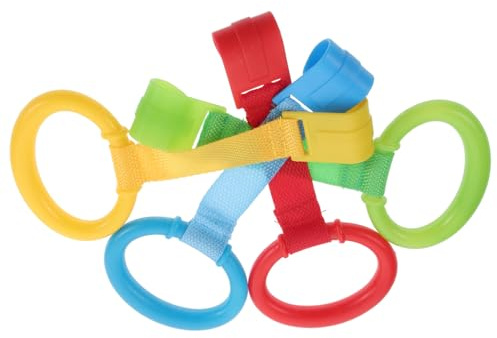 Parliky 4 piezas Anillas para Cuna Infantiles Colores Soporte Resistente Ayuda para Aprender Caminar Bebés
